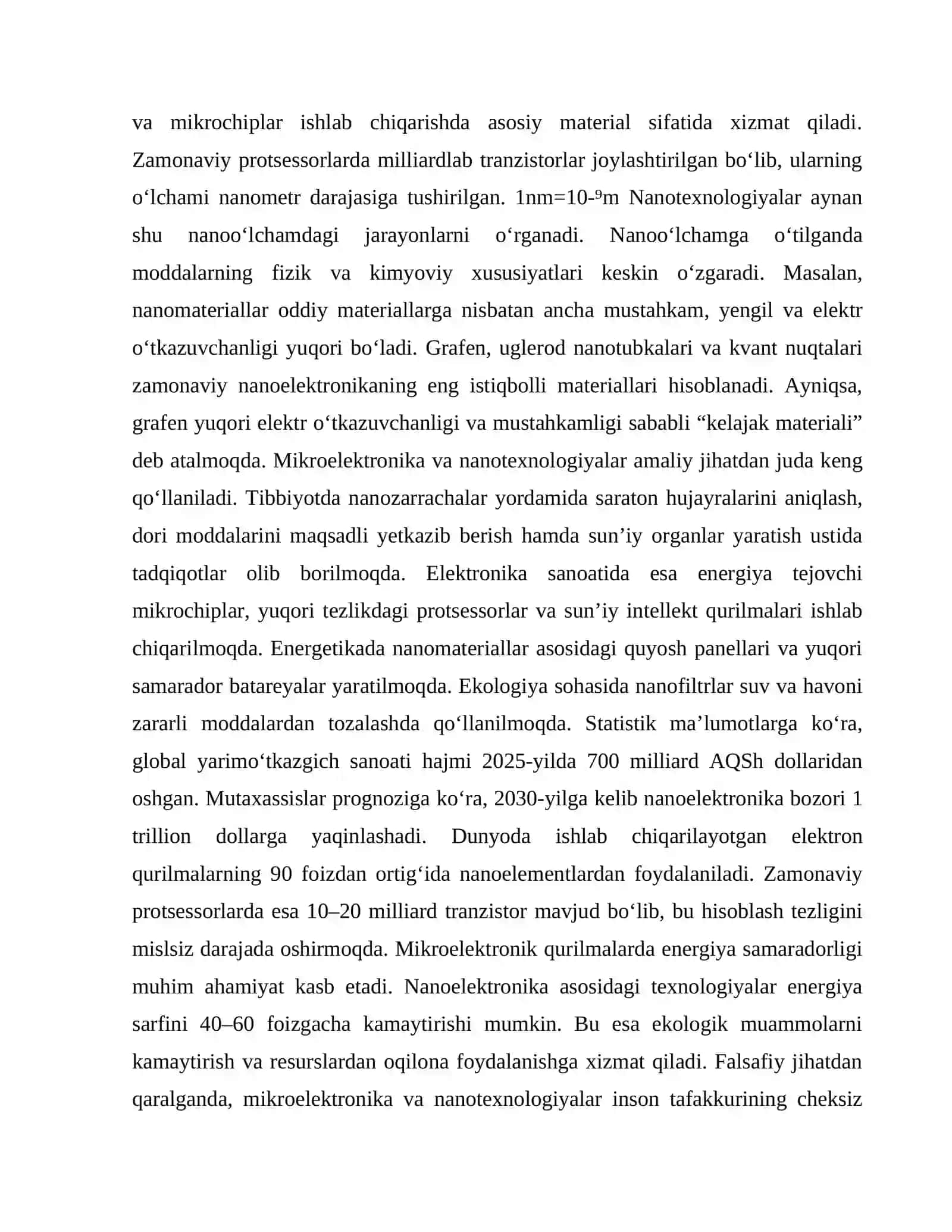 MIKROELEKTRONIKA VA NANOTEXNOLOGIYALAR 3