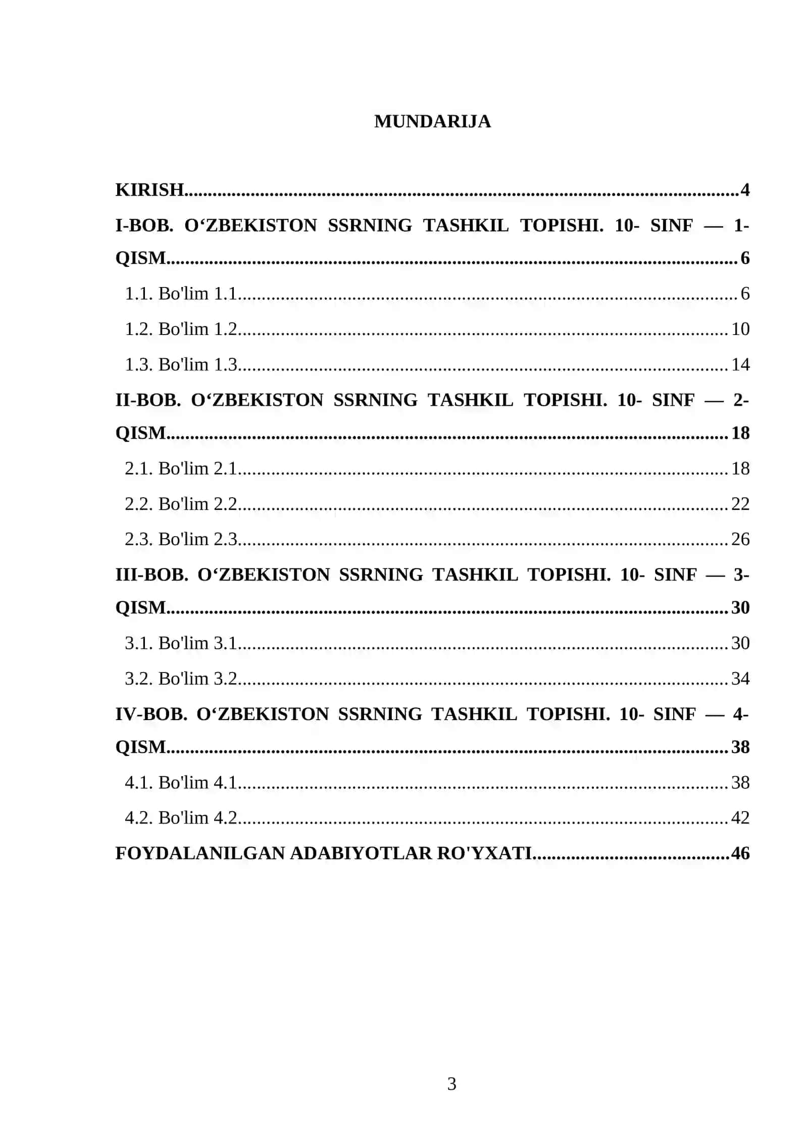 O‘ZBEKISTON SSRNING TASHKIL TOPISHI. 10- SINF 3