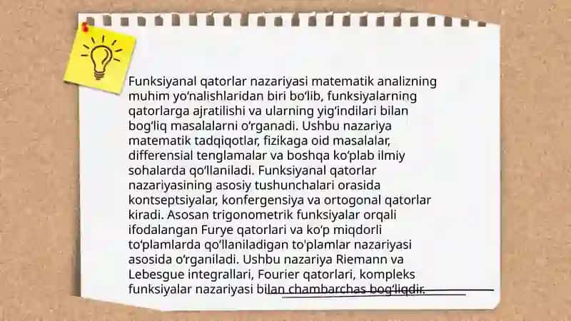 Funksiyanal qatorlar 3