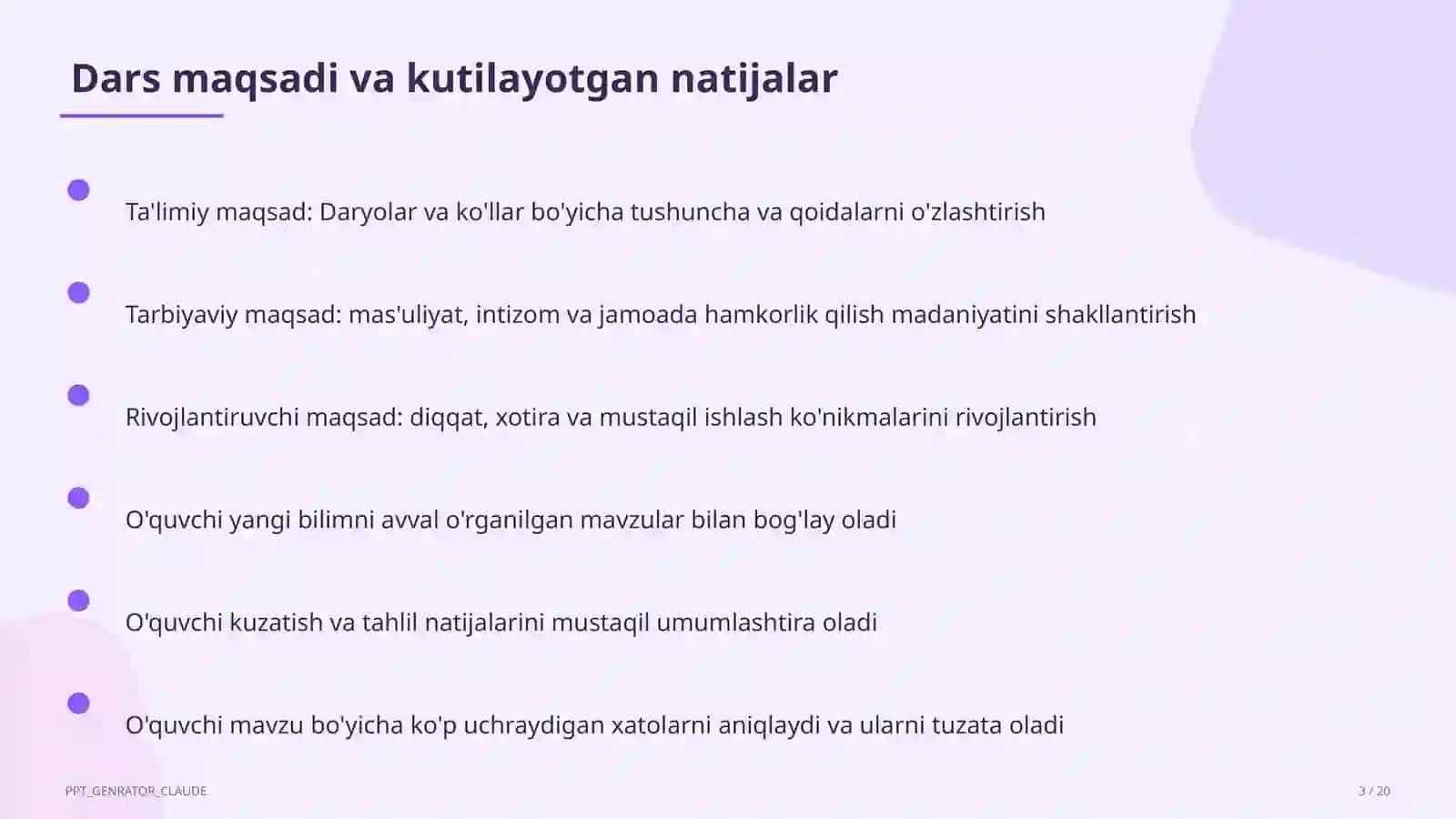 Daryolar va ko'llar (6-sinf) 3