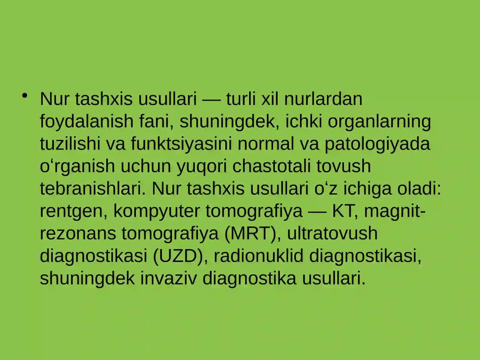 NUR TASHXISI USULLARI TARIXI 3