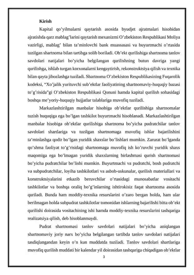 Kapital qurilish moliyalashtirish bosqichlari 3