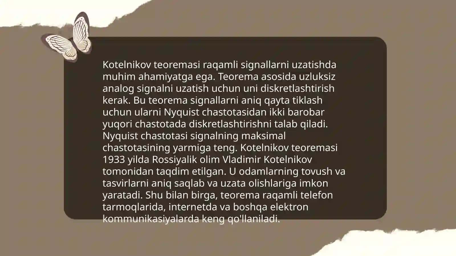 Kotelnikov teoremasi 3