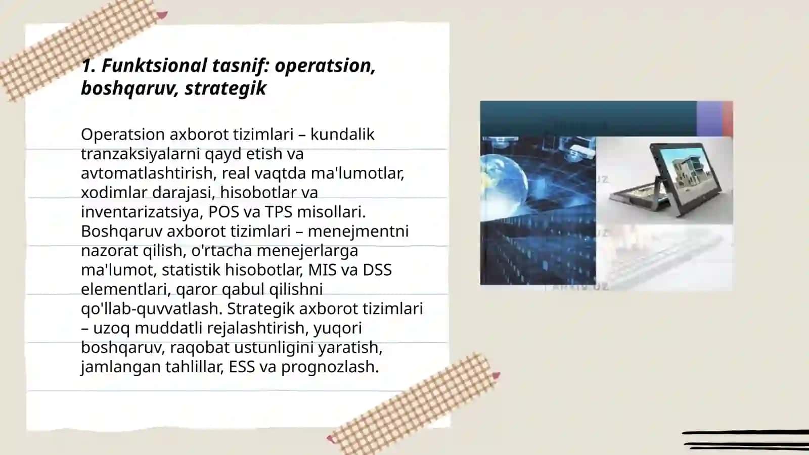 Axborot tizimlarining tasnifi 3
