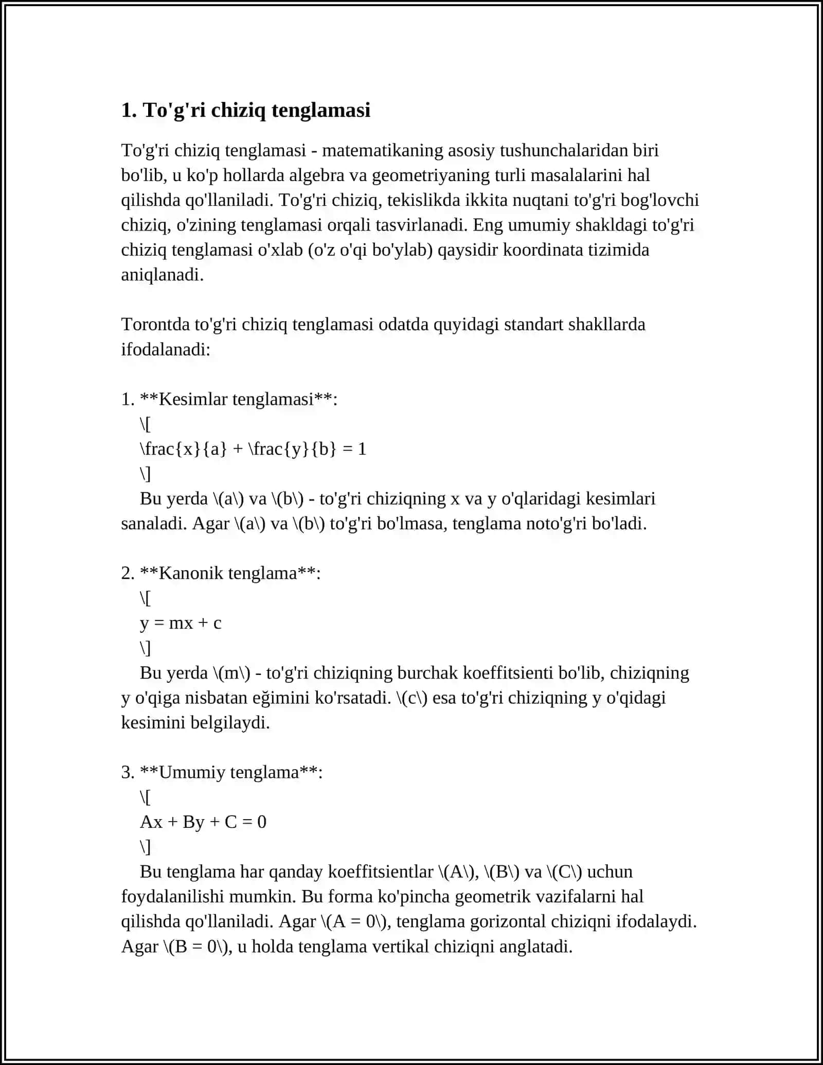 ANALITIK GEOMETRIYA ELEMENTLARI 3