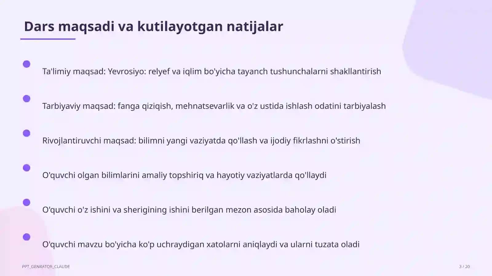 Yevrosiyo: relyef va iqlim (7-sinf) 3