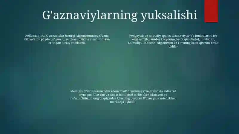 GʻAznaviylar Davlati 3