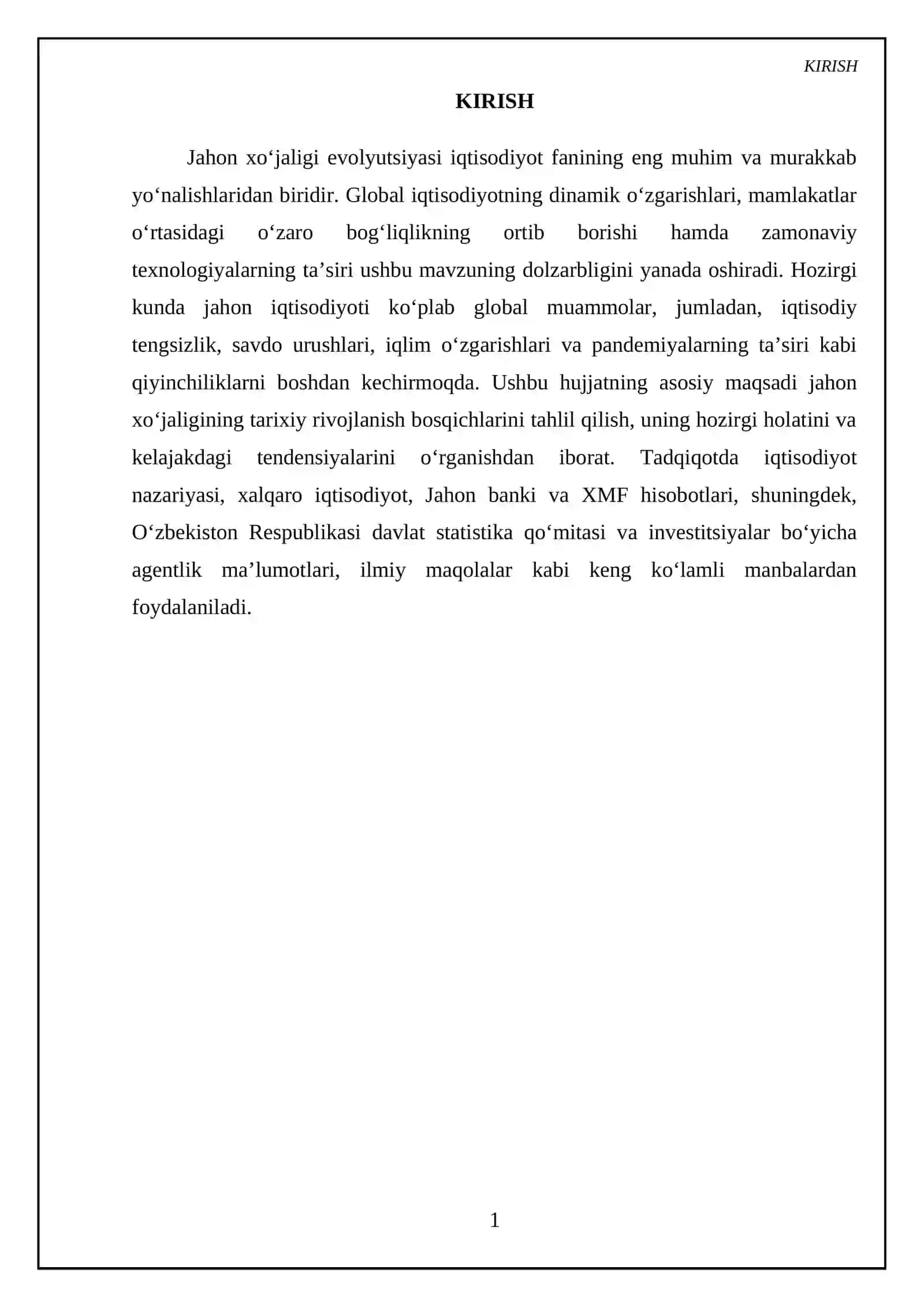 Jahon xoʻjaligi evolyutsiyasi 3