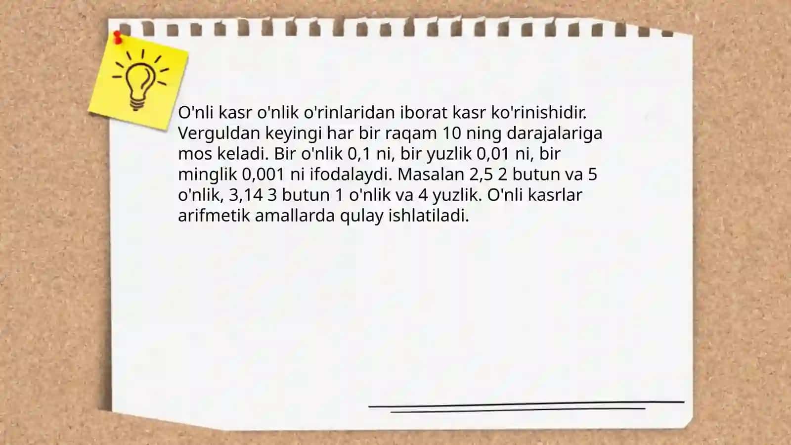O'nli kasr 3