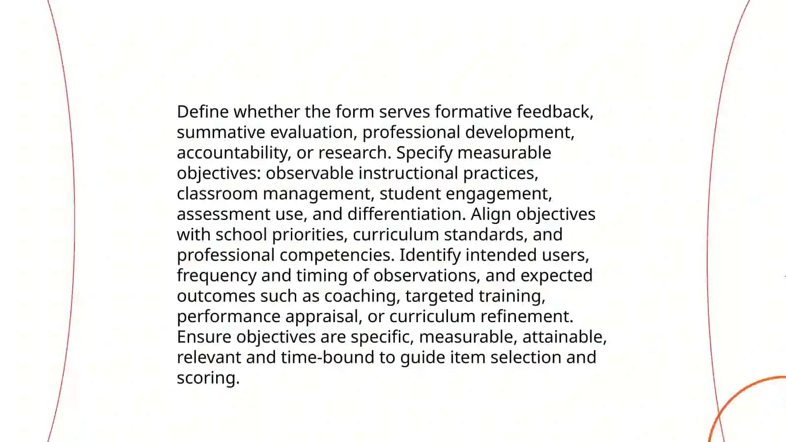 Design of lesson observation form 3