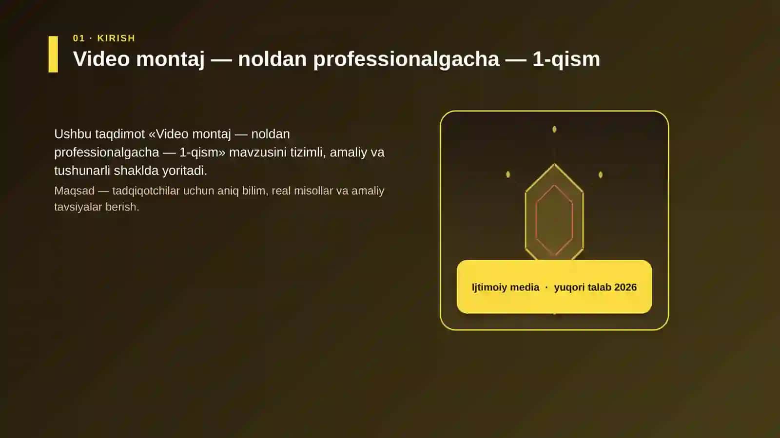 Video montaj — noldan professionalgacha — 1-qism 3