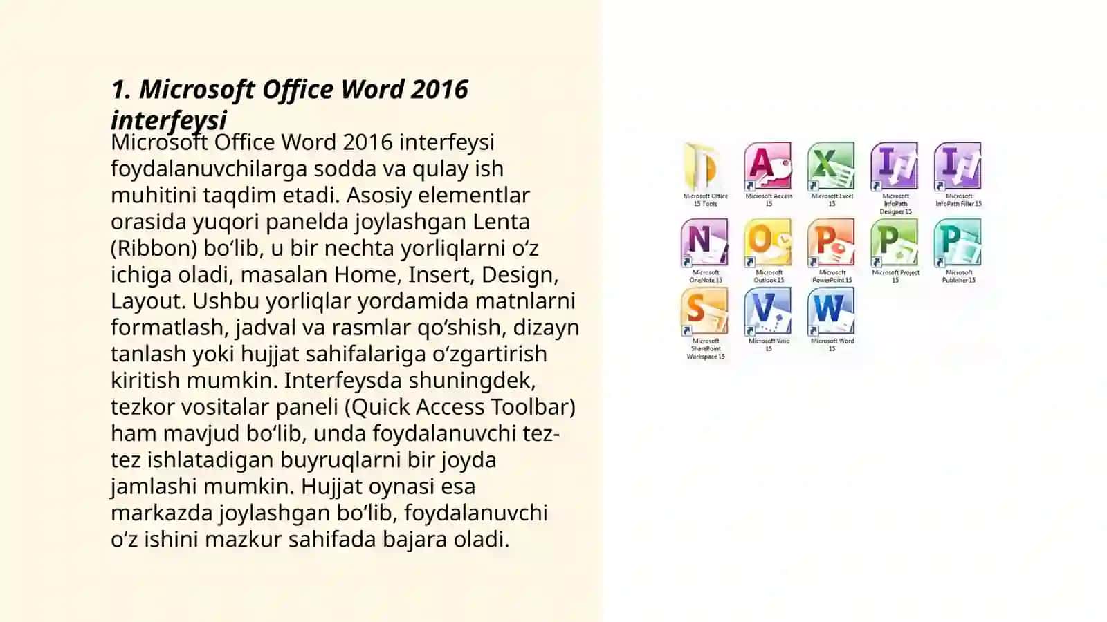 Microsoft Office Word 2016 bilan ishlash 3