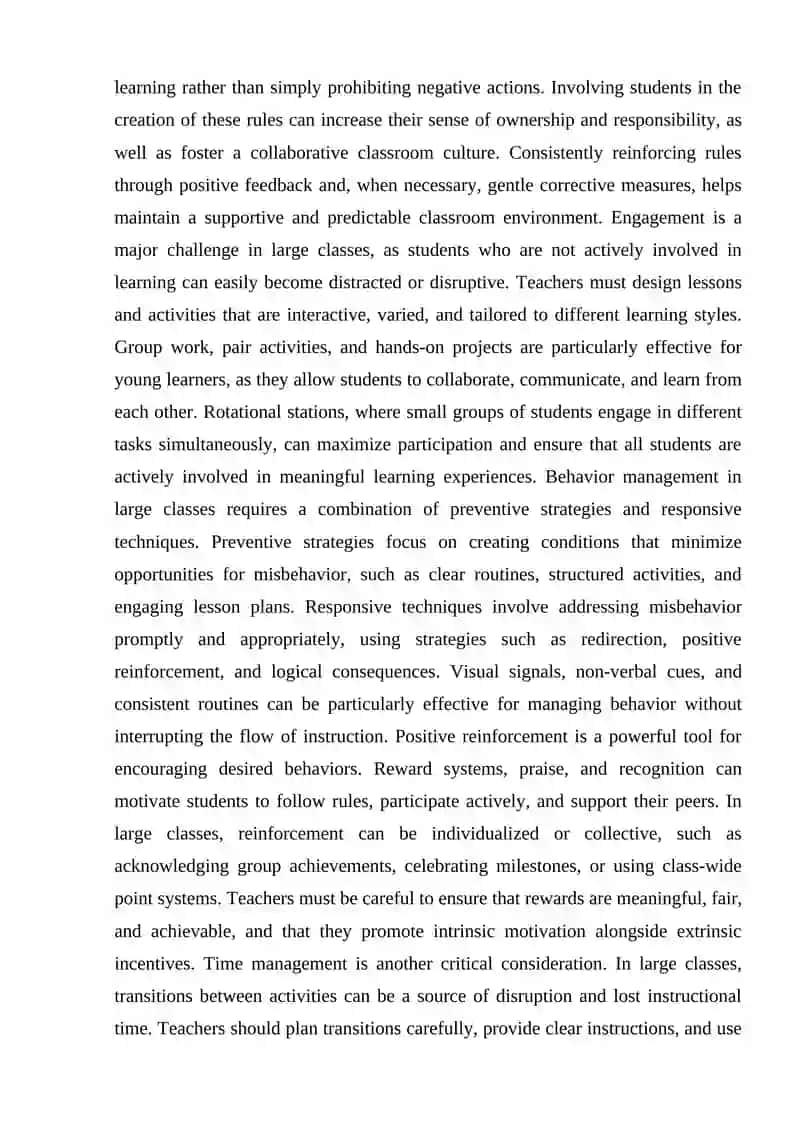 Managing Large Classes of Young Learners 3