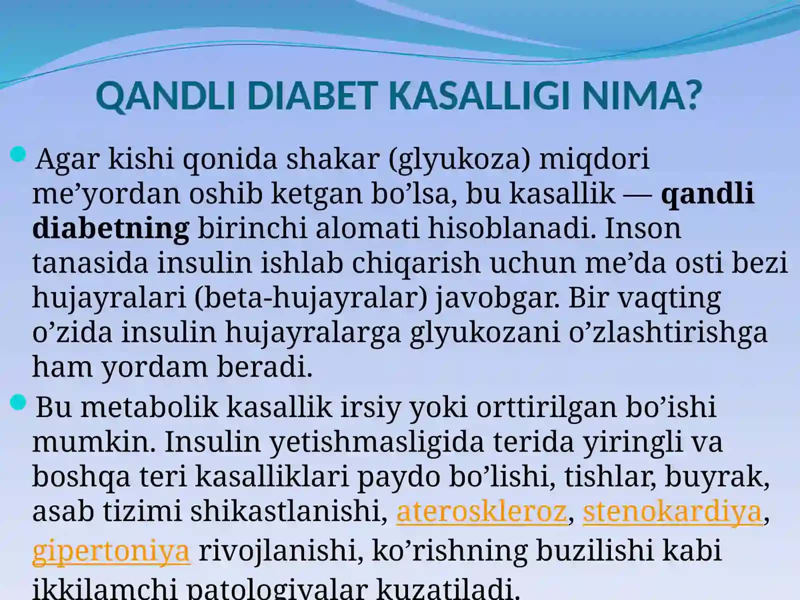 Qandli diabet 3