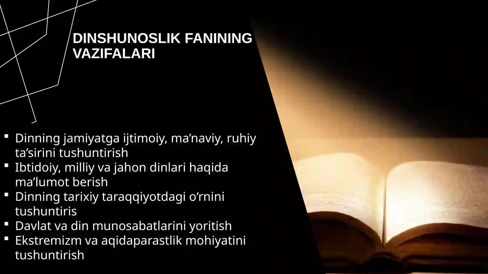 Dinshunoslik Fanining Vazifalari 3