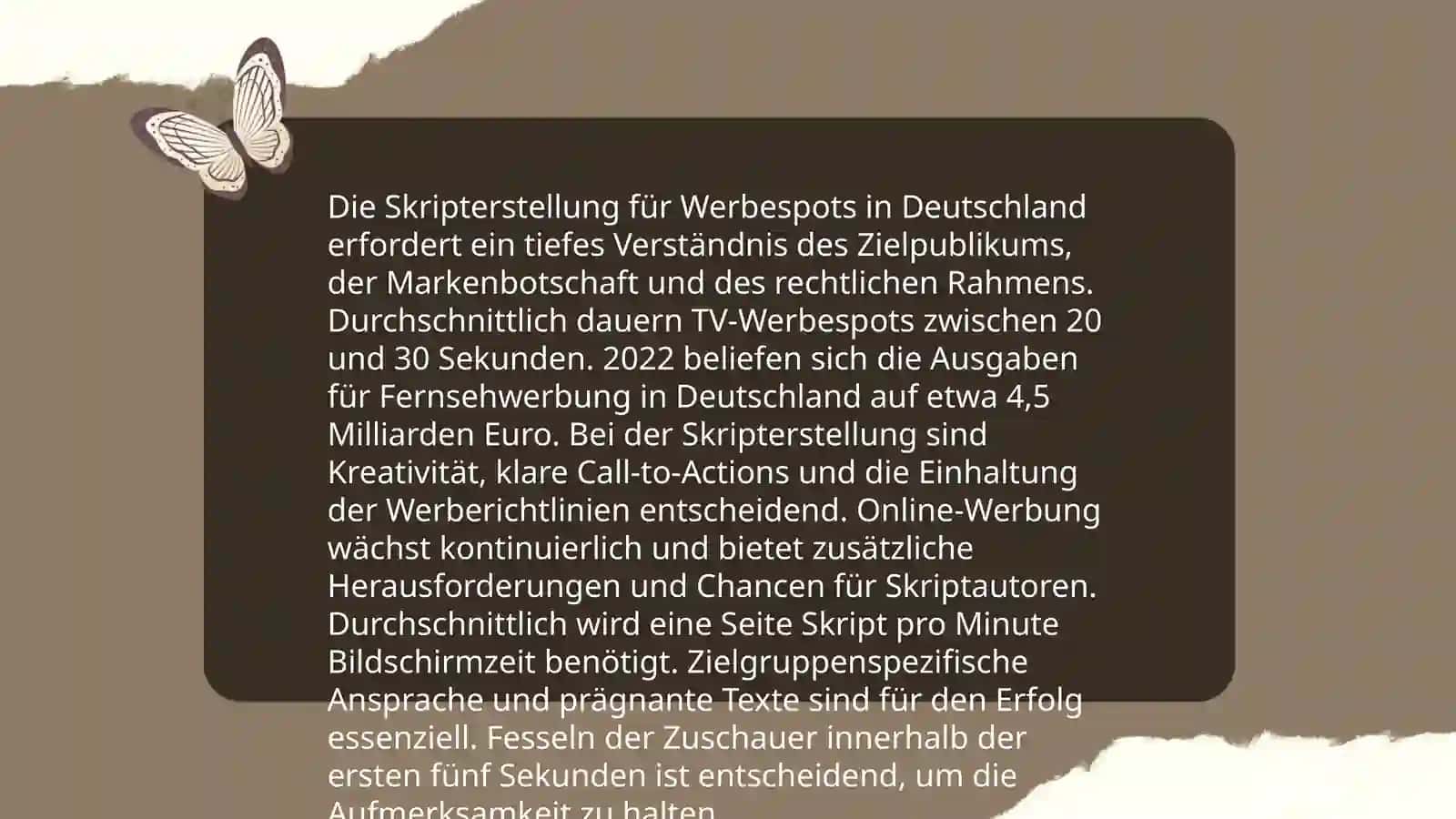 Transkription eines werbespots 3