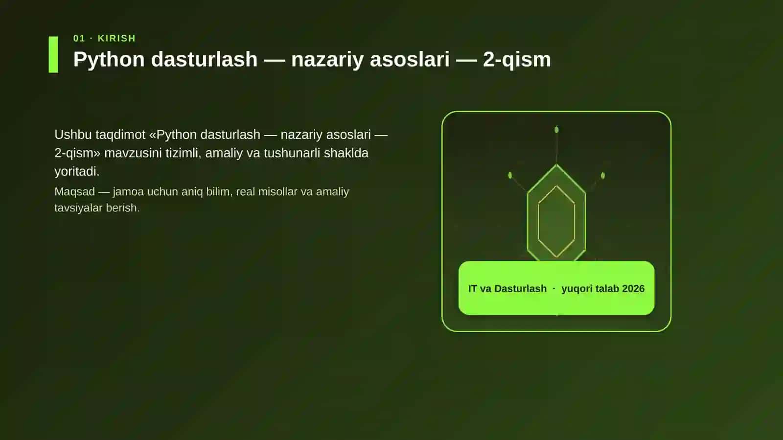 Python dasturlash — nazariy asoslari — 2-qism 3