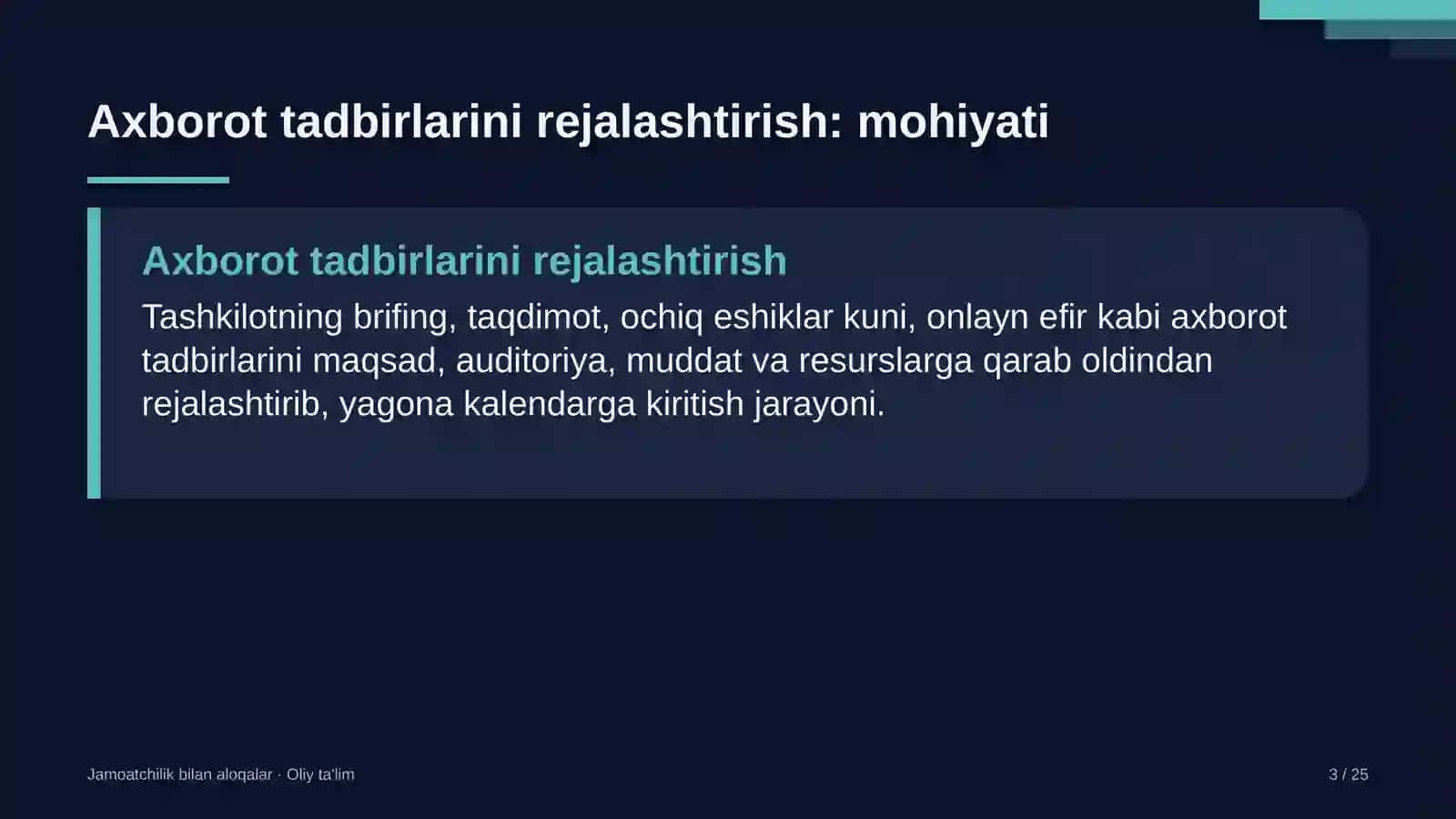 dublyaj studiyalarida axborot tadbirlarini rejalashtirish 8181 3