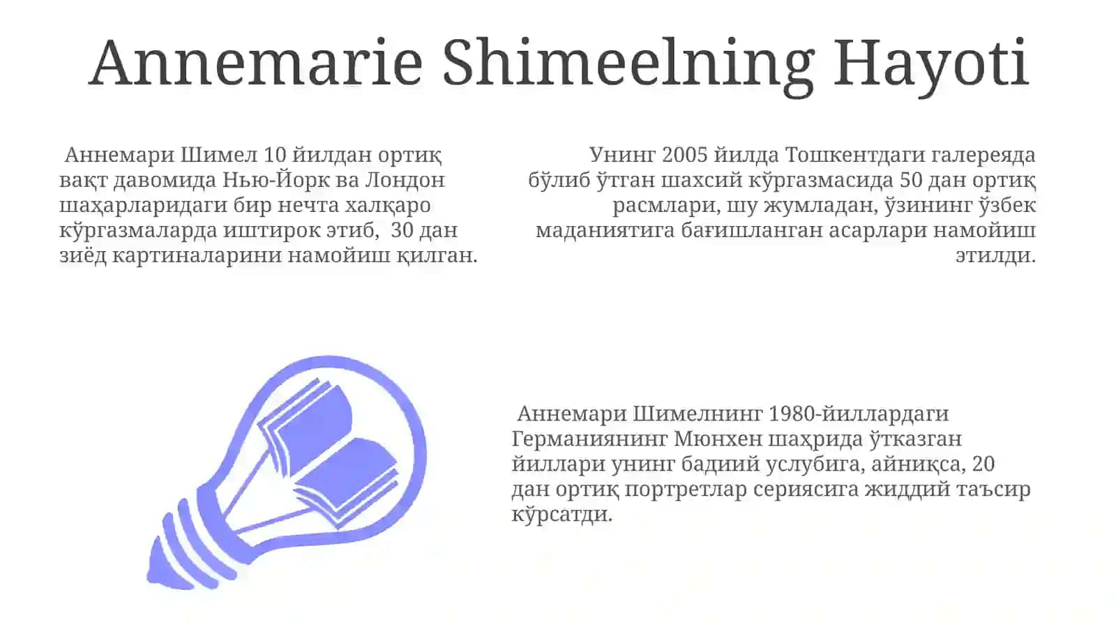 Annemarie Shimeelning Hayoti 3