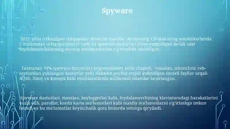 Malware dasturiy ta’minoti 3