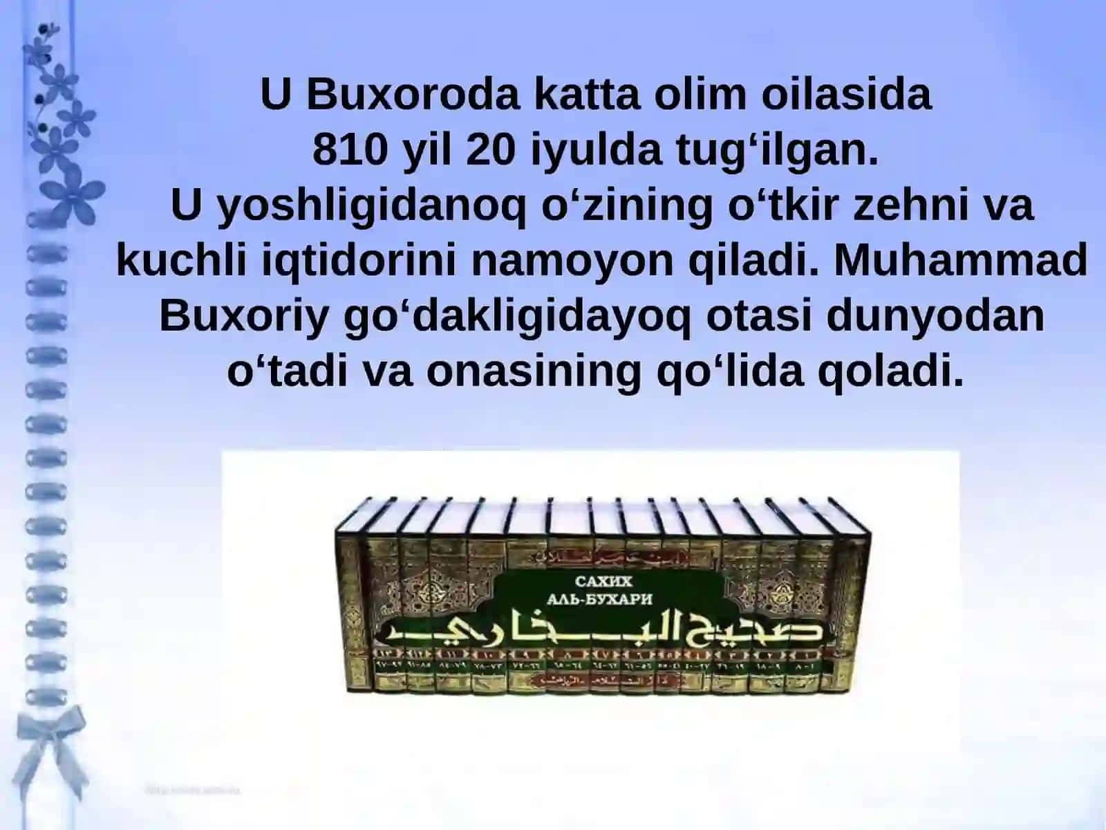 Imom Ismoil Al-buxoriy 3