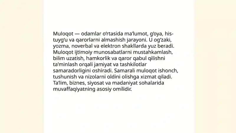 Muloqot 3