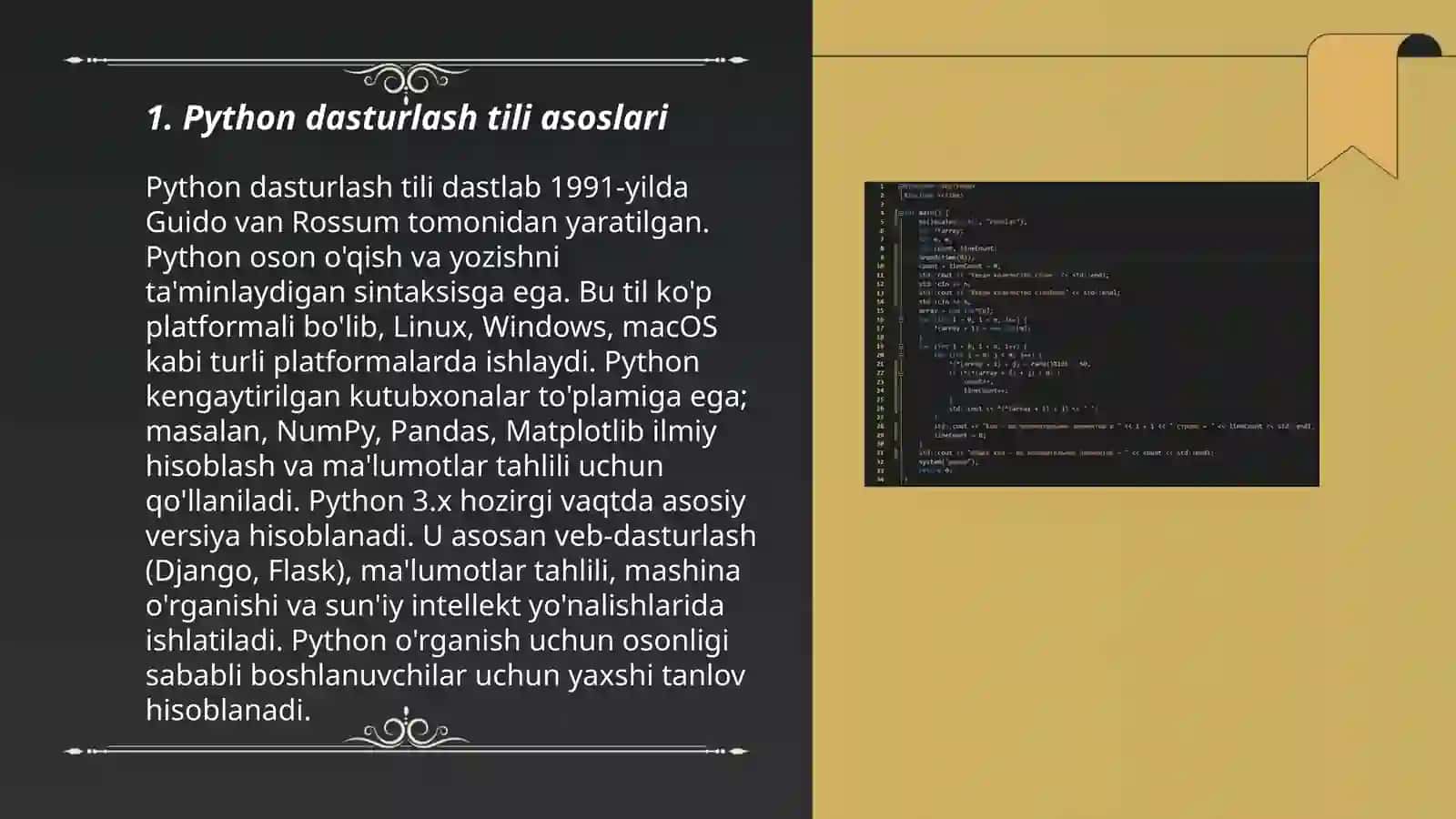 Python dasturlash tillari 3