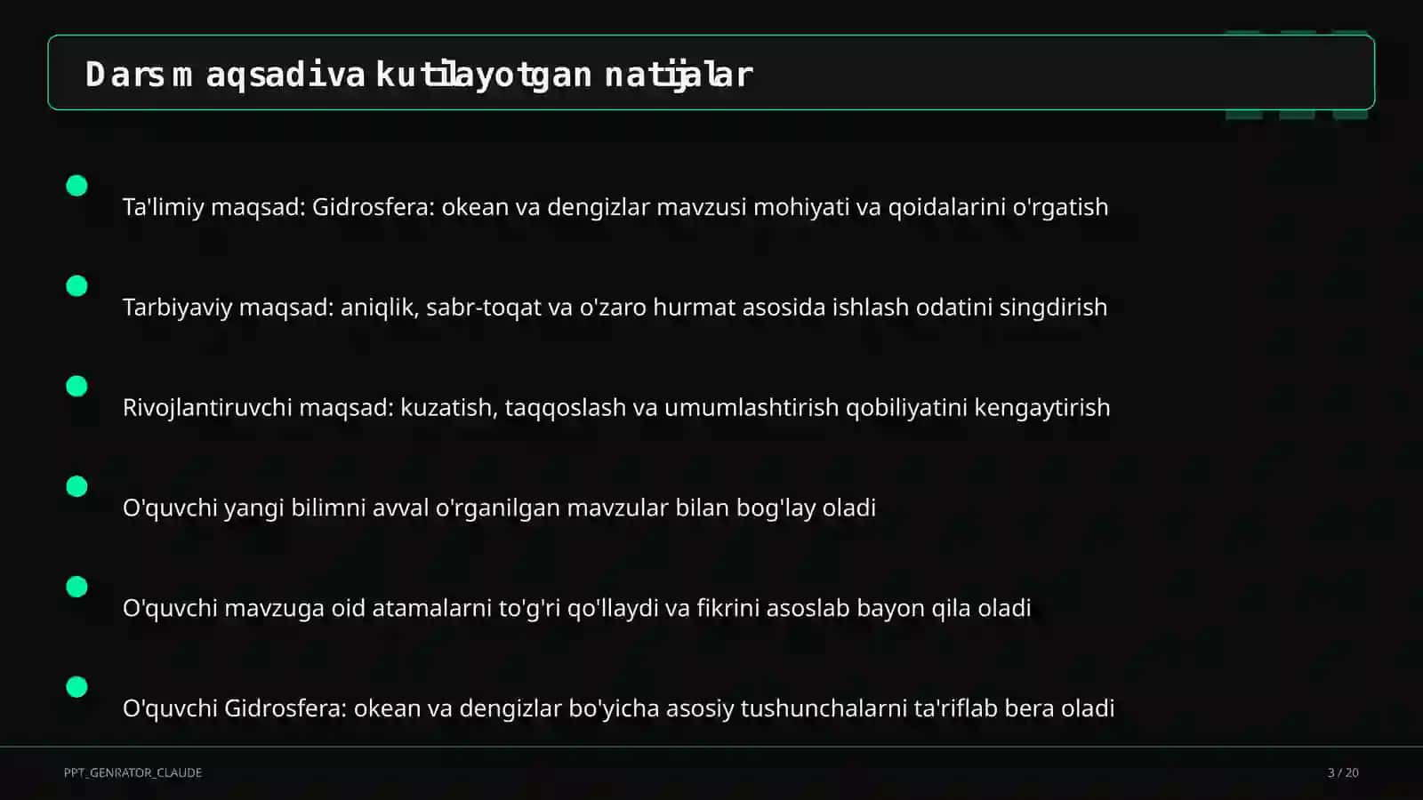 Gidrosfera: okean va dengizlar (6-sinf) 3