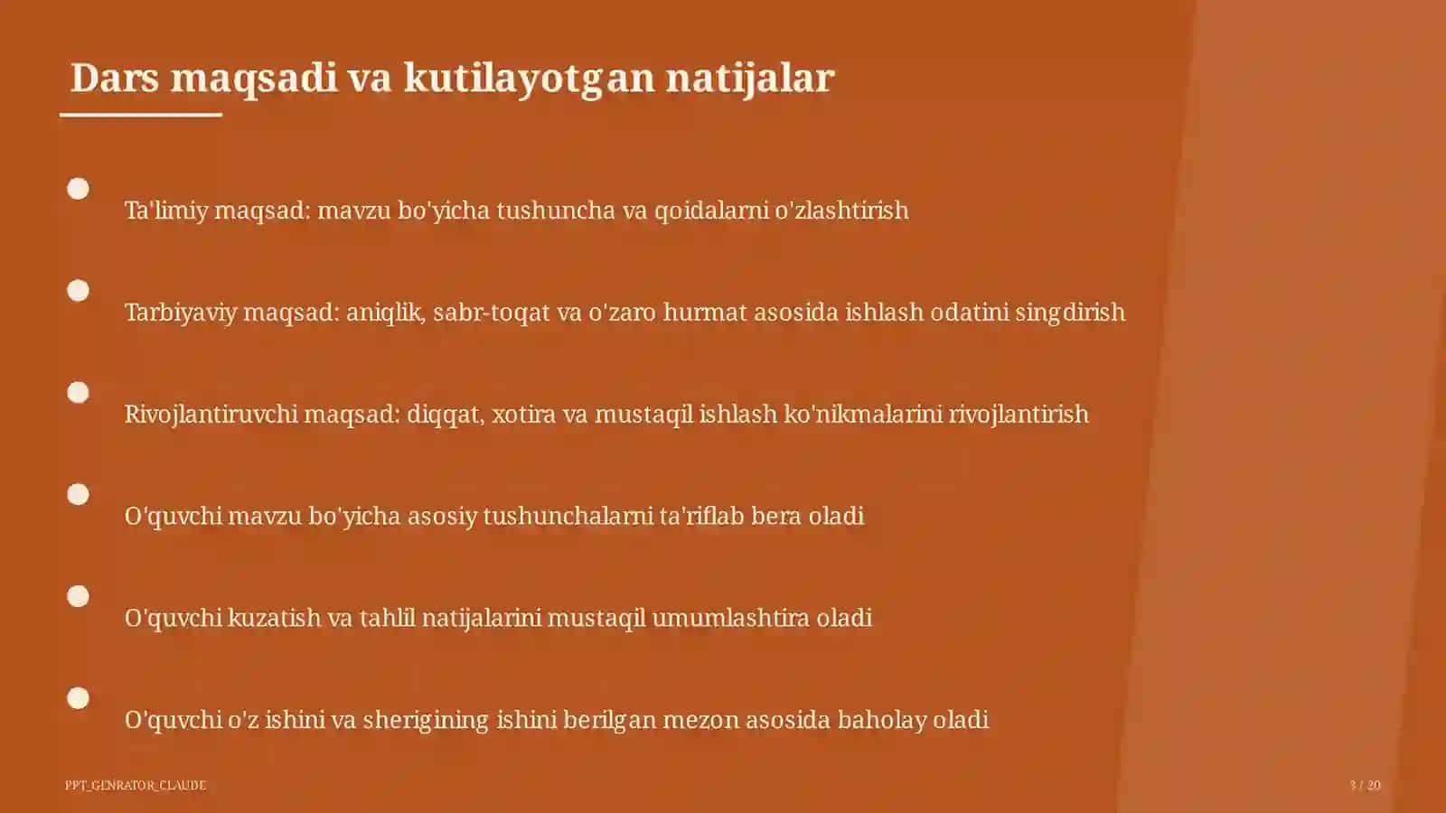 Sinf rahbarining yillik ish rejasi 3