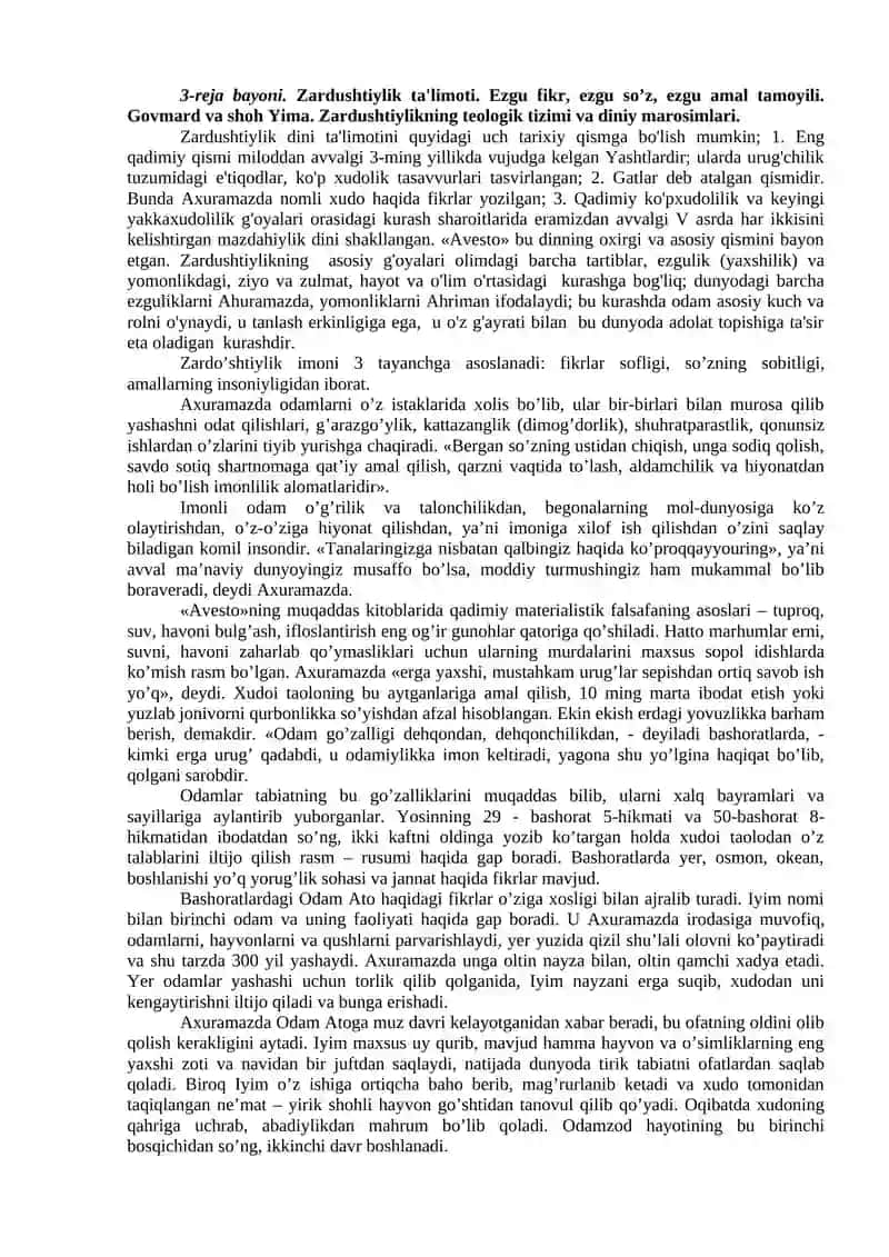 Zardushtiylik Dini 3