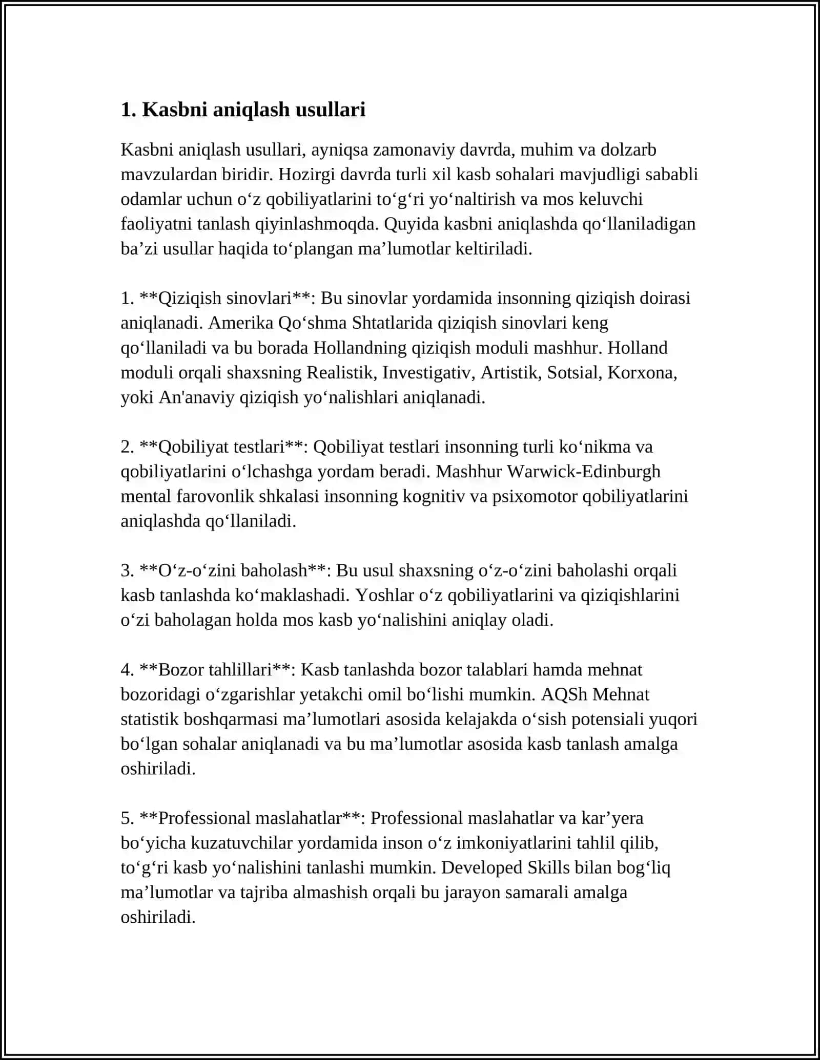 Mavzu: TIL VA KASB 3