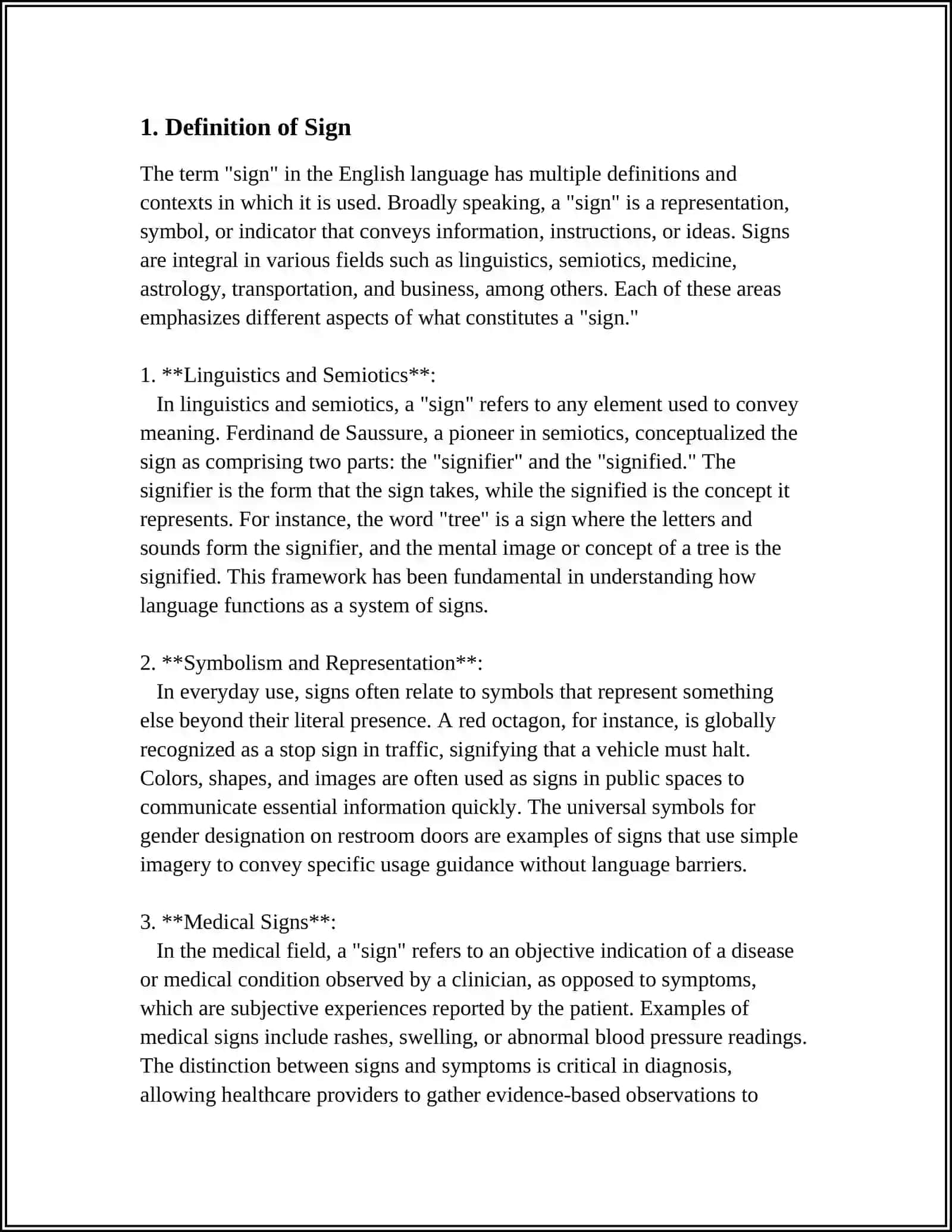 MAKE A REPORT DESCRIBING THE DIFFERENCE BETWEEN SIGN AND SYMPTOM 3