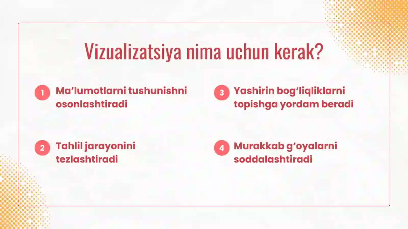 MA’LUMOTLARNI GRAFIK TARZDA TAQDIM ETISH 3