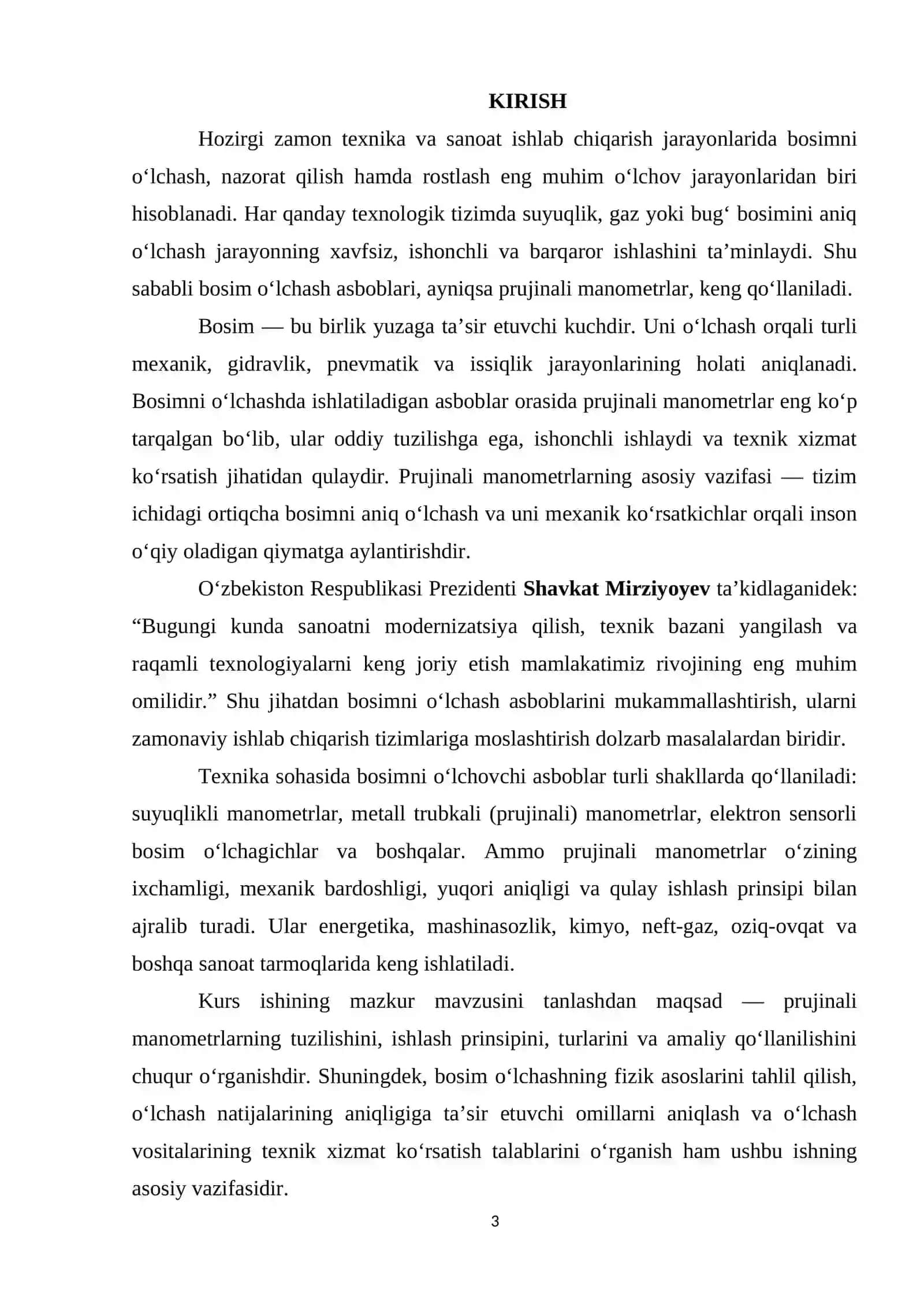 PRUJINALI MANOMETRLAR BILAN BOSIMNI O'LCHASH 3