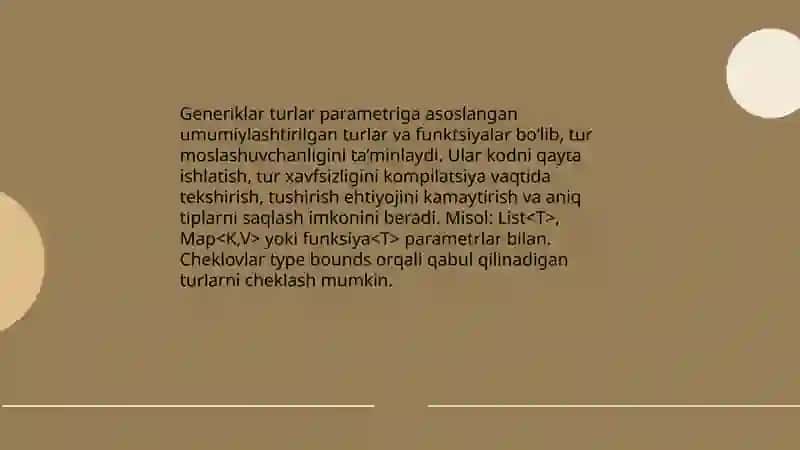 Generiklar (Generics) 3
