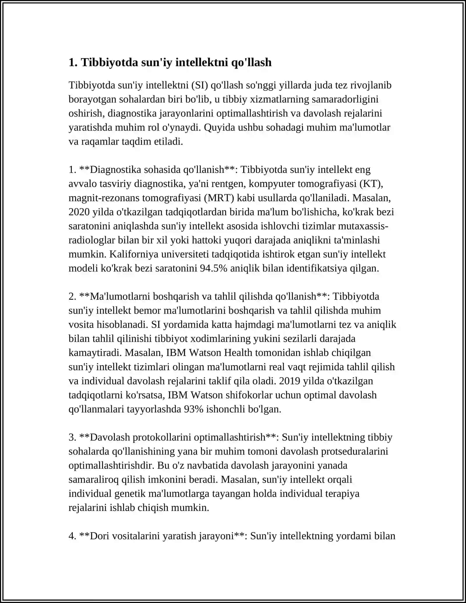 TIBBIYOTDA ISHCHI OʻRINLARINI AVTOMATLASHTIRISHDA VA TIBBIY MASALALARNI YECHISHDA AXBOROT TEXNOLOGIYALARI. DASTURIY TAʼMINOT 3