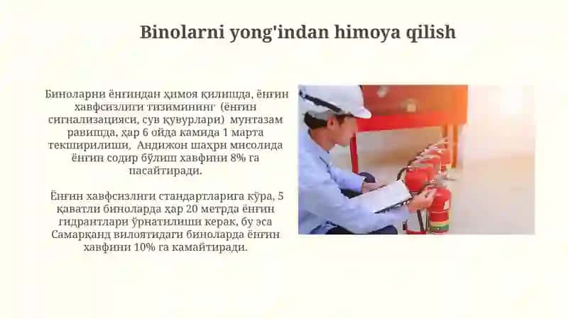 Yongʻinni oldini olish chora tadbirlarini ishlab chiqish 3