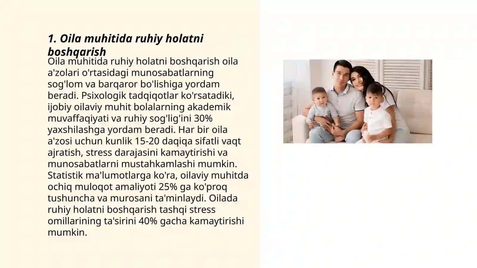 Oilada ruhiy holat va tarbiya 3