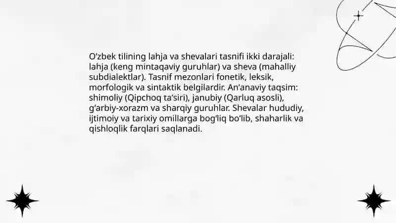 O'zbek tili lahja va shevalari 3