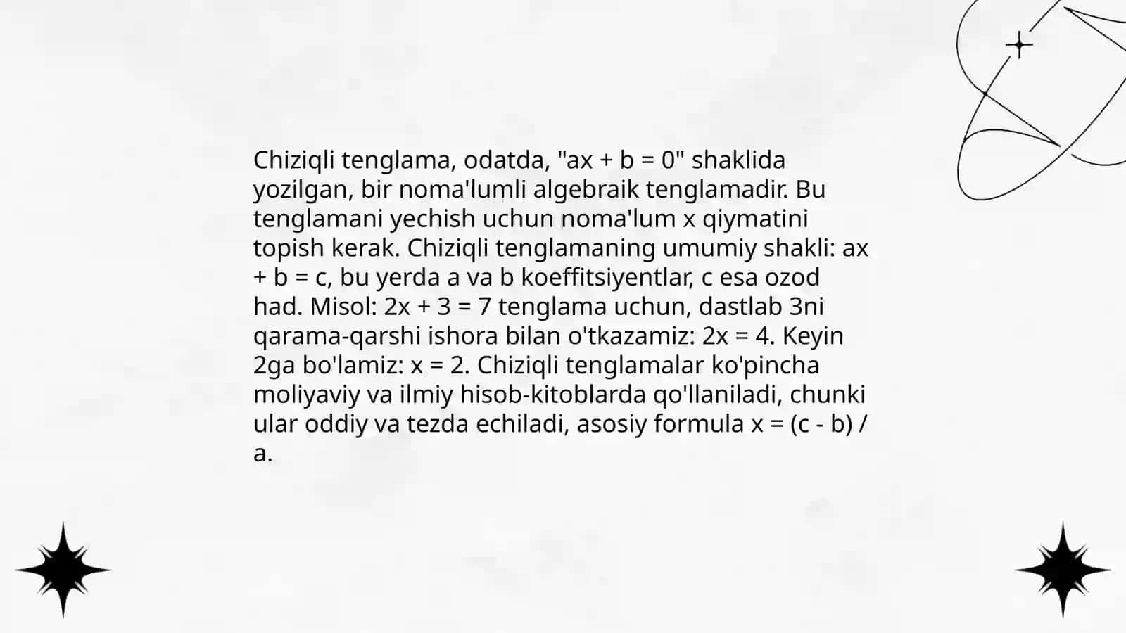 Chiziqli funksiya 3