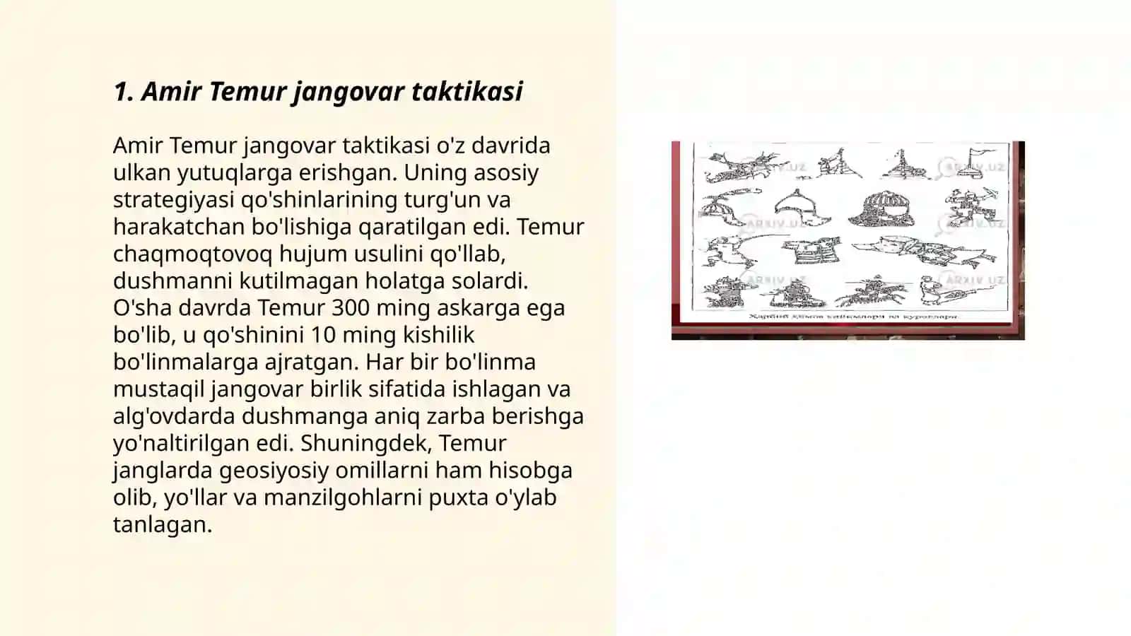 Amir Temur va Temuriylar davrida harbiy ishlar 3