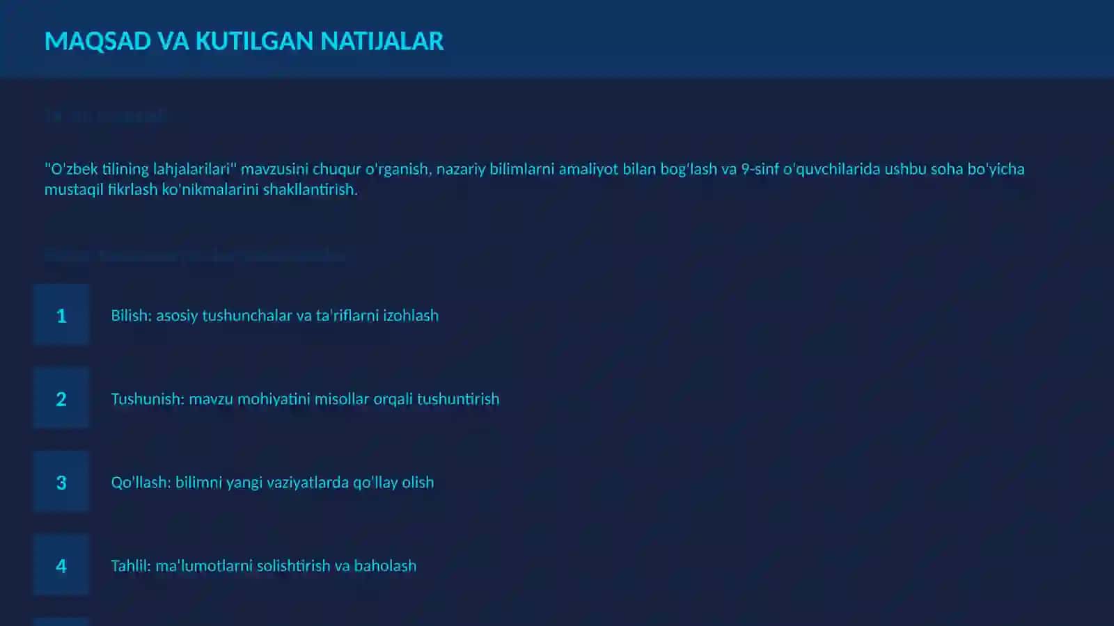 O'zbek tilining lahjalarilari 3