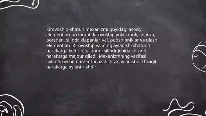 Kirovoship-shatun mexanizmi tuzulishi 3