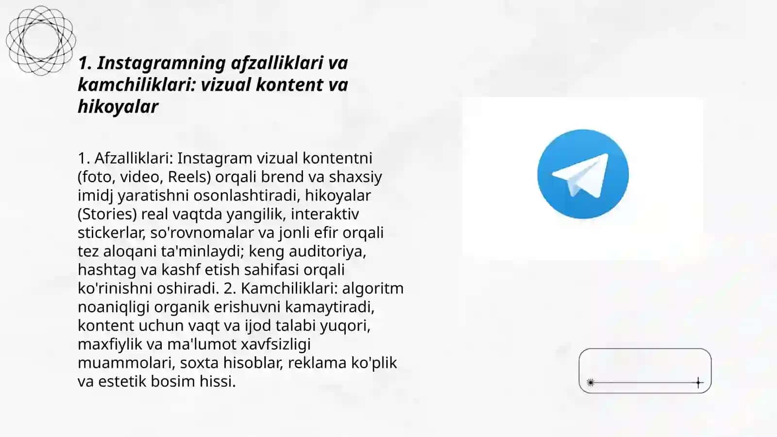 Instagramning afzalliklari va kamchiliklari 3