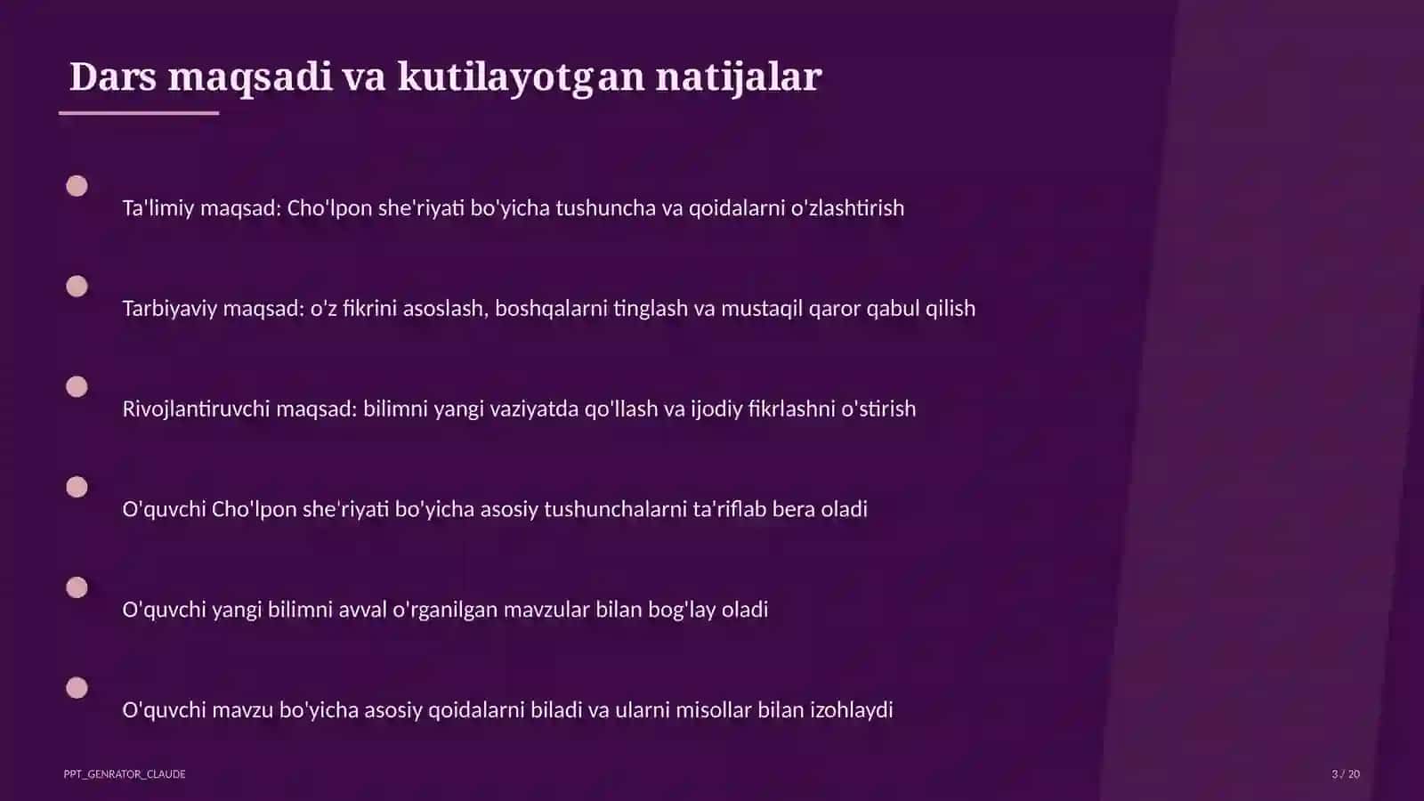 Cho'lpon she'riyati (7-sinf) 3