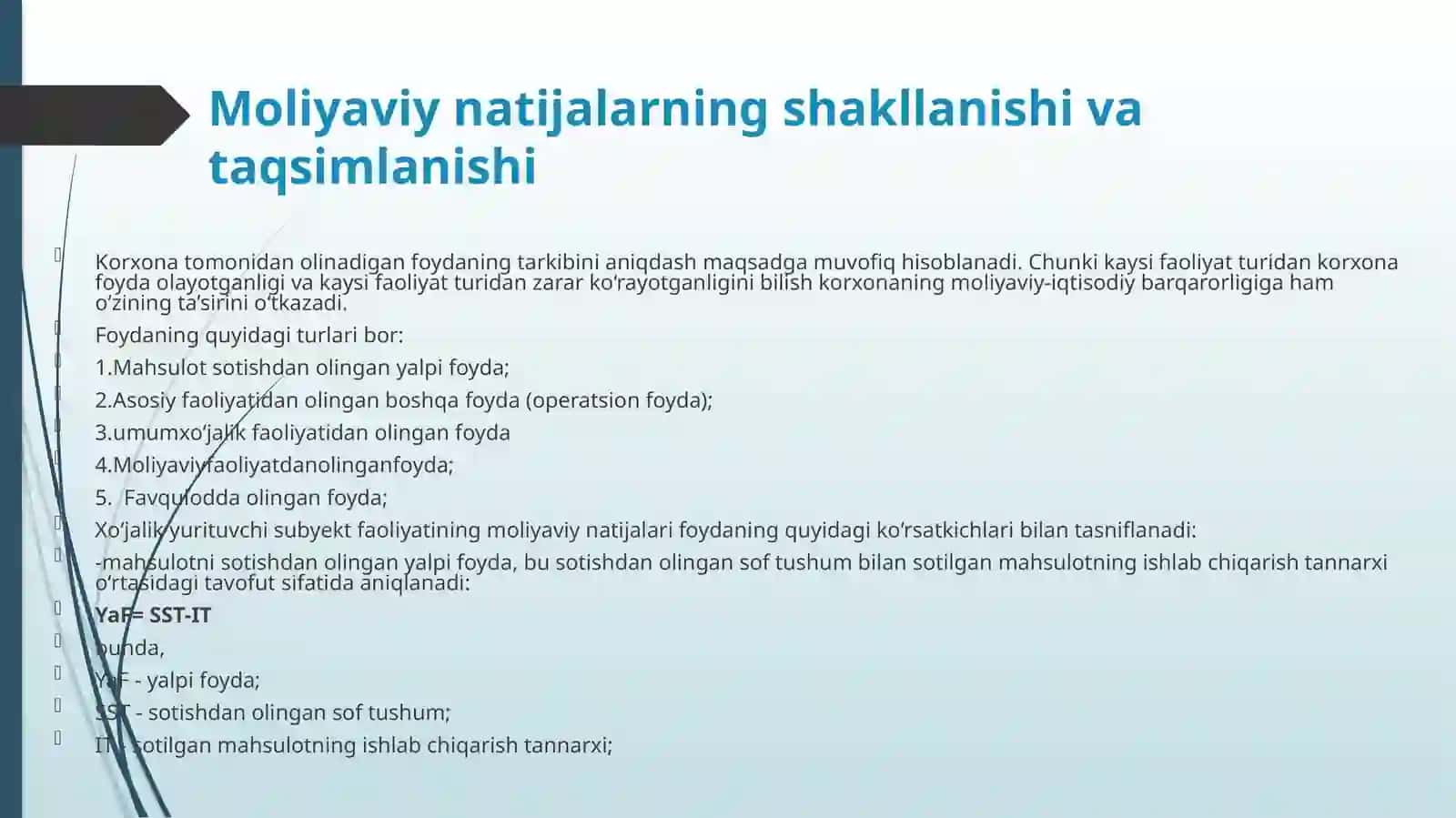 MOLIYAVIY NATIJALAR HISOBI 3