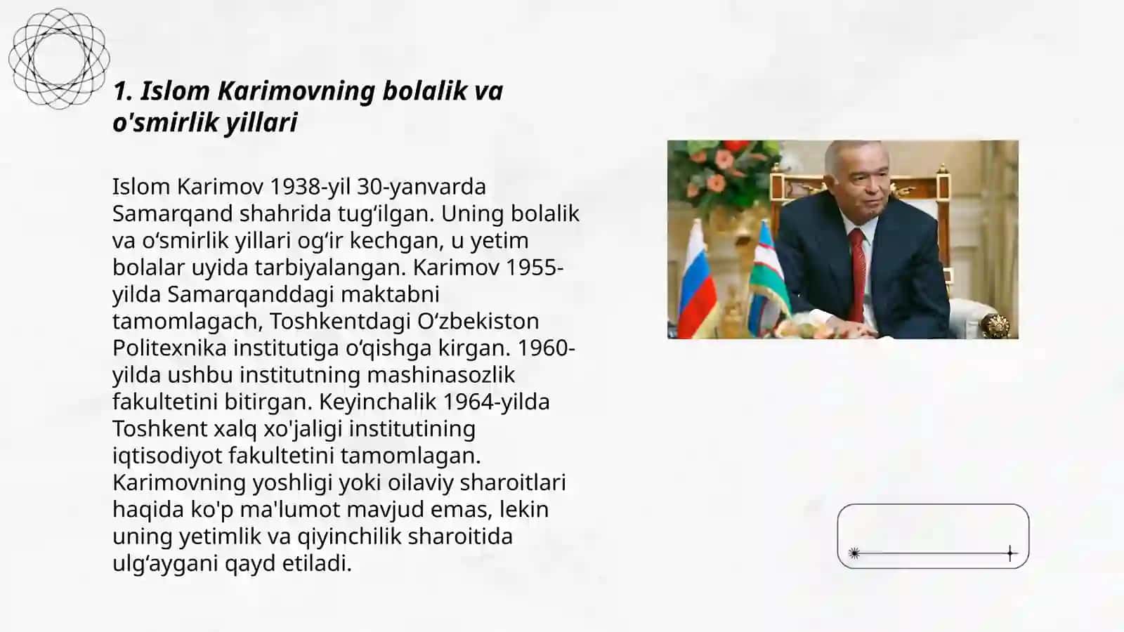 Islom Karimov hayoti va ijodi 3