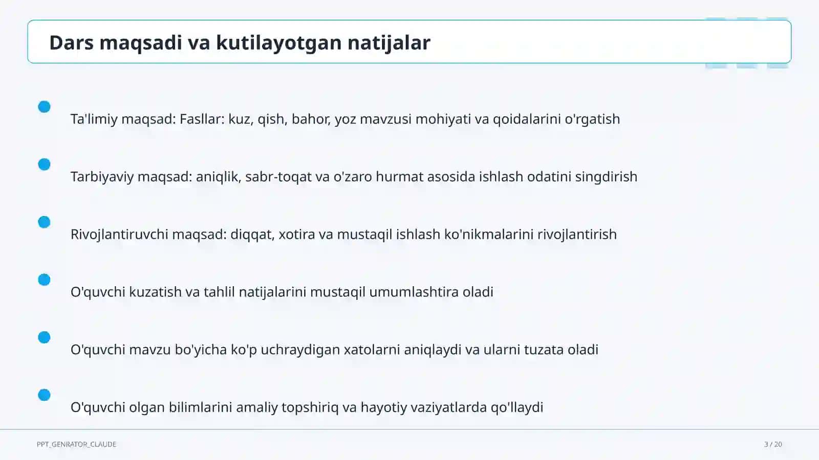 Tabiatshunoslik dars rejasi 3