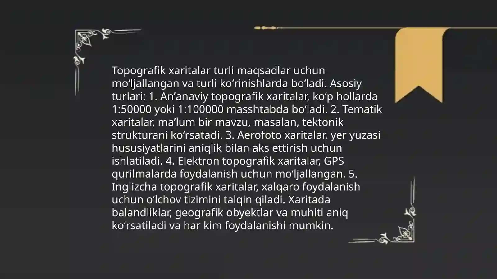Topografik plan va xaritalar 3