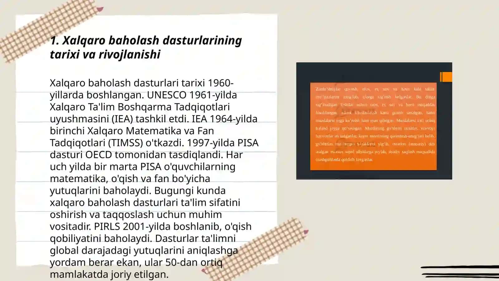 Xalqaro baholash dasturlari 3